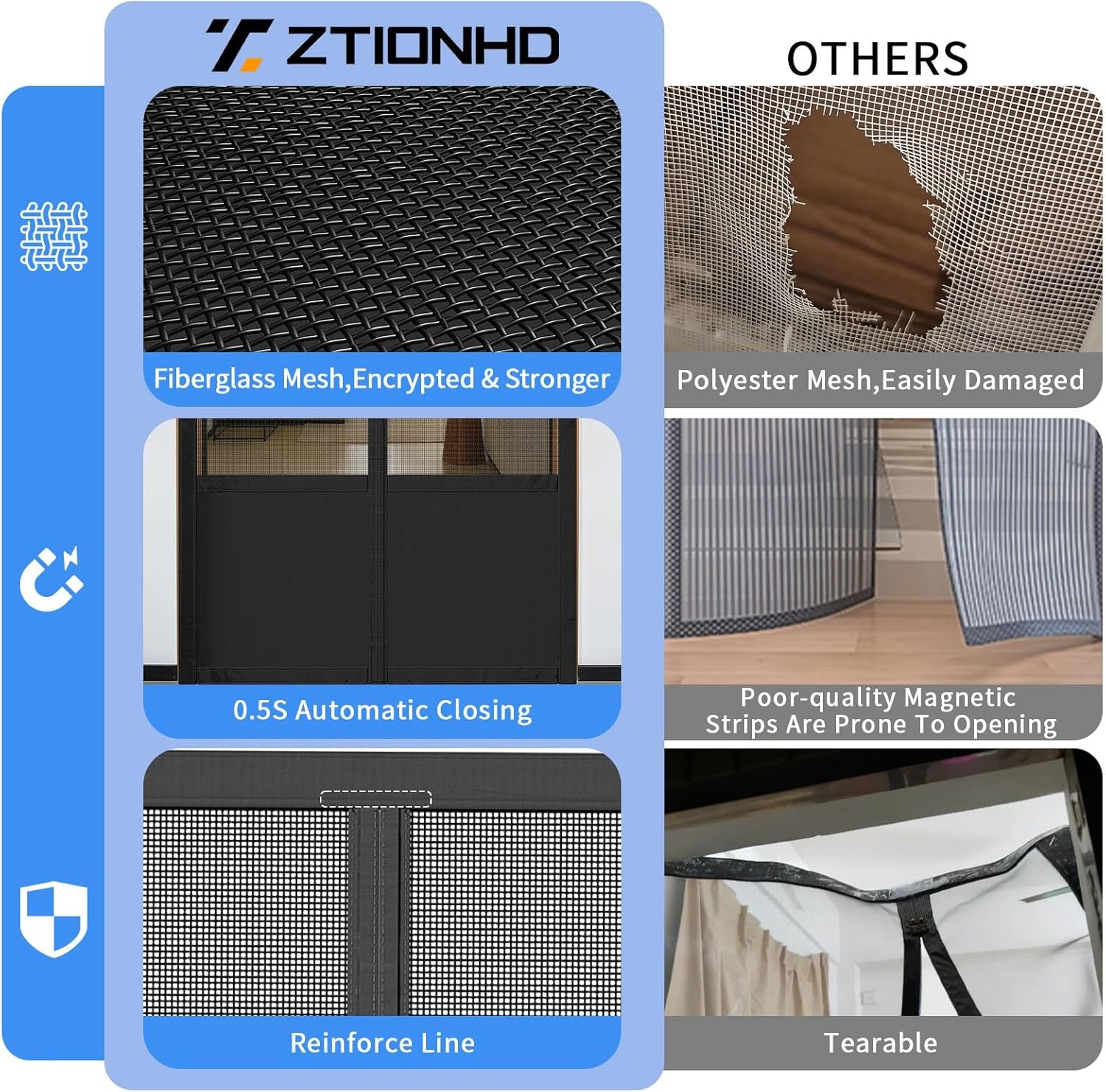 Hands-Free Magnetic Screen Door