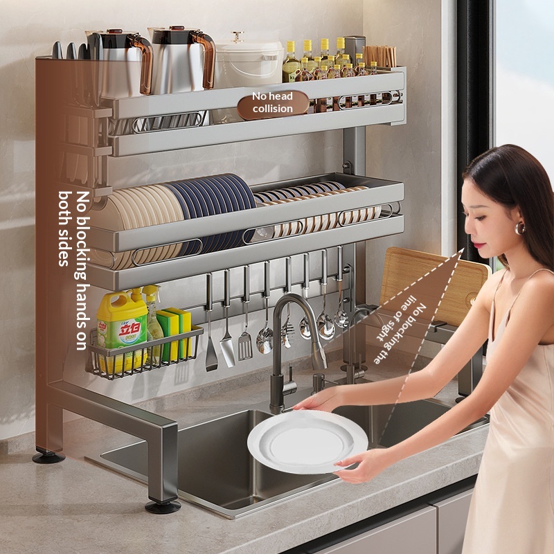 Over-Sink Roll-Up Drying Rack
