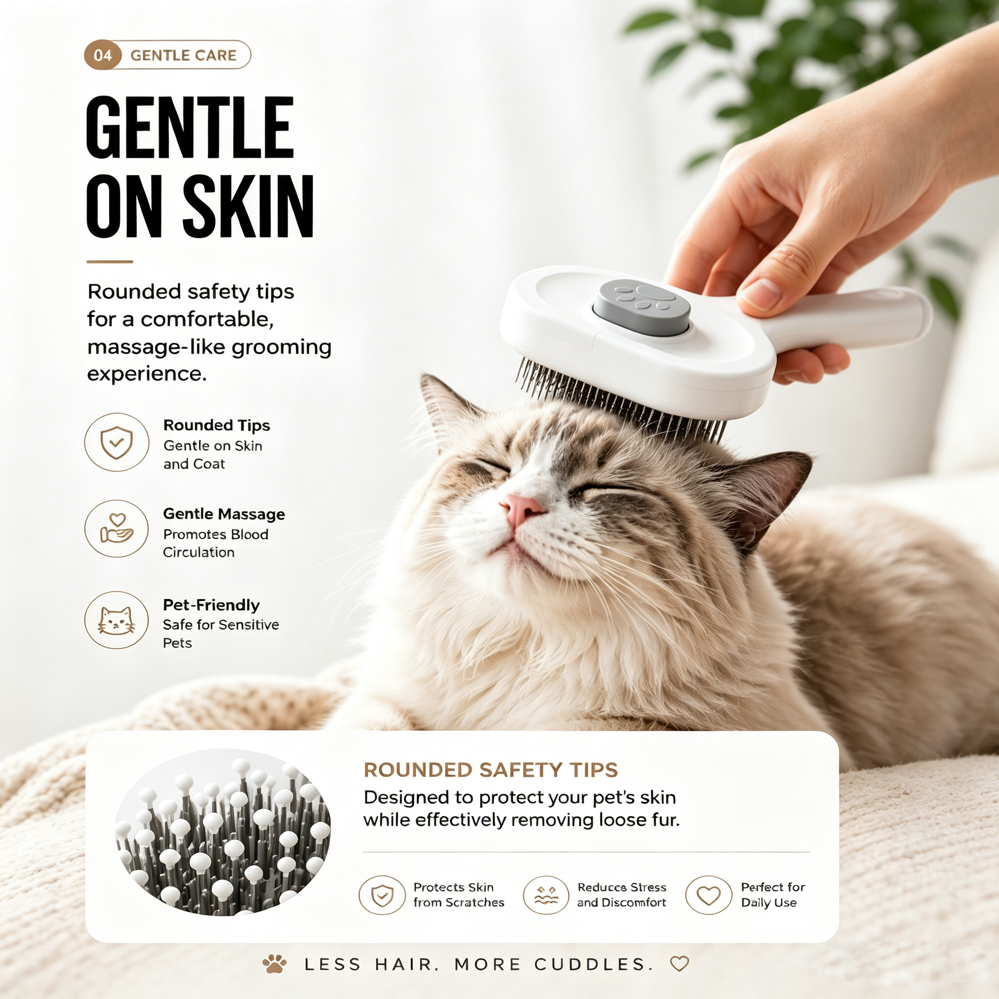 Self-Cleaning Slicker Brush